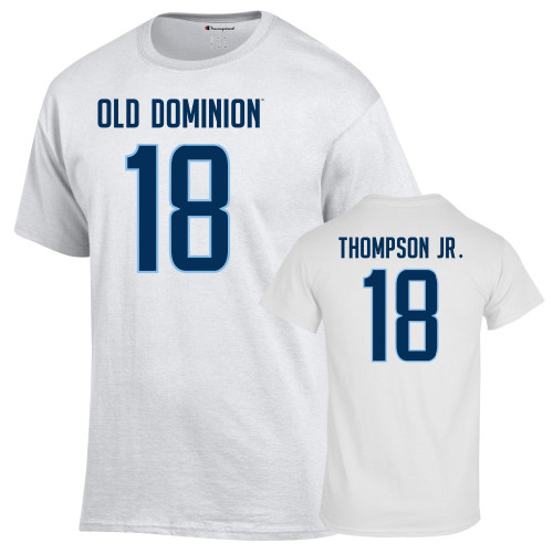  Champion White T Shirt - Mario Thompson Jr. - 18