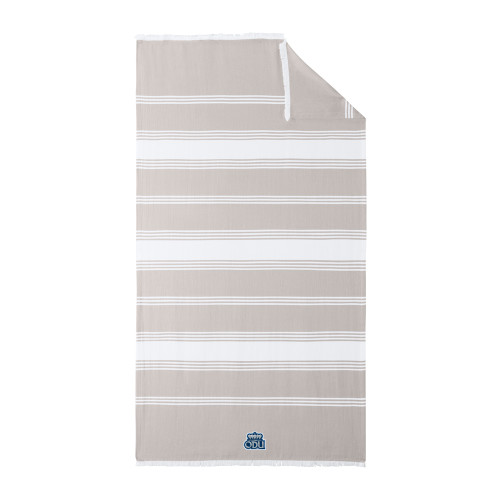  100% Cotton Sahara/White Beach Throw - ODU with Crown Primary Mark