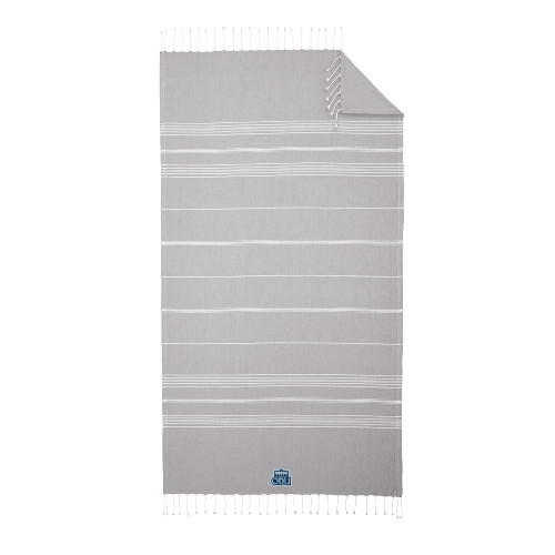  100% Cotton Grey/White Cali Throw - ODU with Crown Primary Mark