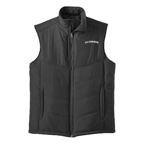  Black Puffer Vest - Arched Old Dominion