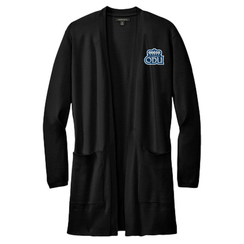 Mercer + Mettle Womens Black Open Front Cardigan Sweater - ODU with Crown Primary Mark