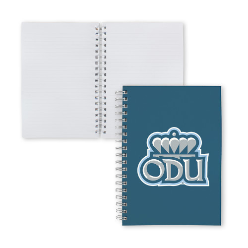  Clear 7 x 10 Spiral Journal Notebook - ODU with Crown Primary Mark