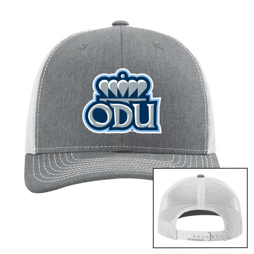  Richardson Heather Grey/Light Grey Trucker Hat - ODU with Crown Primary Mark