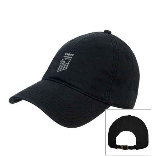  Black Unstructured Adjustable Low Profile Hat - ODU Vintage Lion