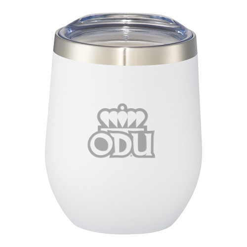  Corzo Vacuum Insulated White Cup 12oz - ODU with Crown Primary Mark Engraved
