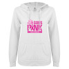 Thumbnail image for  ENZA Womens White V Notch Raw Edge Fleece Hoodie