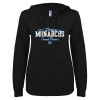 Thumbnail image for  ENZA Womens Black V Notch Raw Edge Fleece Hoodie