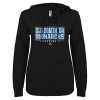 Thumbnail image for  ENZA Womens Black V Notch Raw Edge Fleece Hoodie