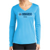 Thumbnail image for  Womens Light Blue Performance Long Sleeve V Neck Shirt