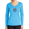 Thumbnail image for  Womens Light Blue Performance Long Sleeve V Neck Shirt