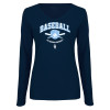 Thumbnail image for  Womens Navy Long Sleeve V Neck Tee 