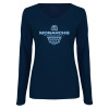 Thumbnail image for  Womens Navy Long Sleeve V Neck Tee 