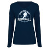 Thumbnail image for  Womens Navy Long Sleeve V Neck Tee 