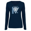 Thumbnail image for  Womens Navy Long Sleeve V Neck Tee 