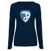 Thumbnail image for  Womens Navy Long Sleeve V Neck Tee 