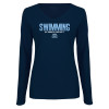 Thumbnail image for  Womens Navy Long Sleeve V Neck Tee 