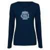 Thumbnail image for  Womens Navy Long Sleeve V Neck Tee 