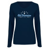 Thumbnail image for  Womens Navy Long Sleeve V Neck Tee 