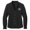 Thumbnail image for  Brooks Brothers Womens Black Long Sleeve Ruffle Collar Blouse