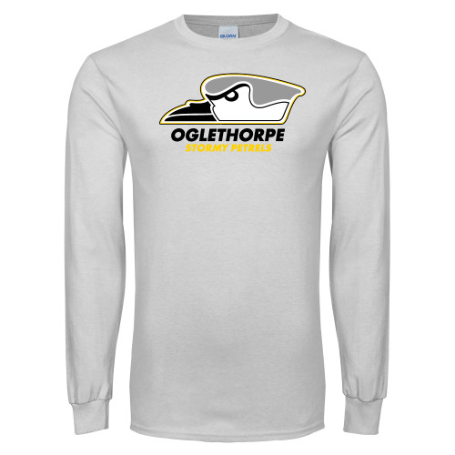  White Long Sleeve T Shirt - Primary Athletics Logo