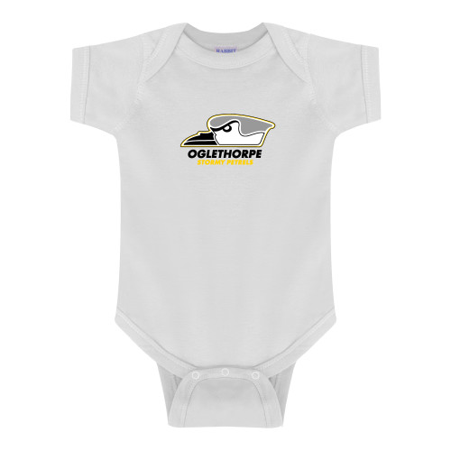  White Infant Onesie - Primary Athletics Logo