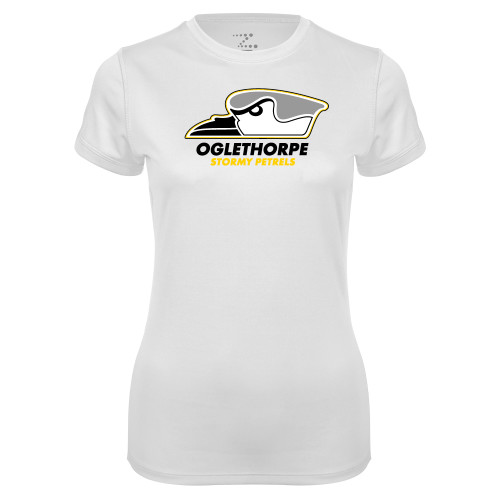  Womens White Performance Tee - Primary Athletics Logo