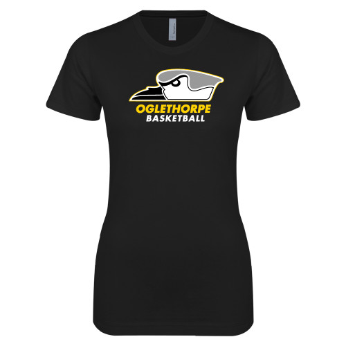  Next Level Womens Black Boyfriend Tee - Basketball