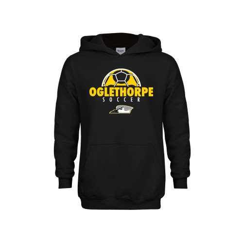  Youth Black Fleece Hoodie - Soccer Ball