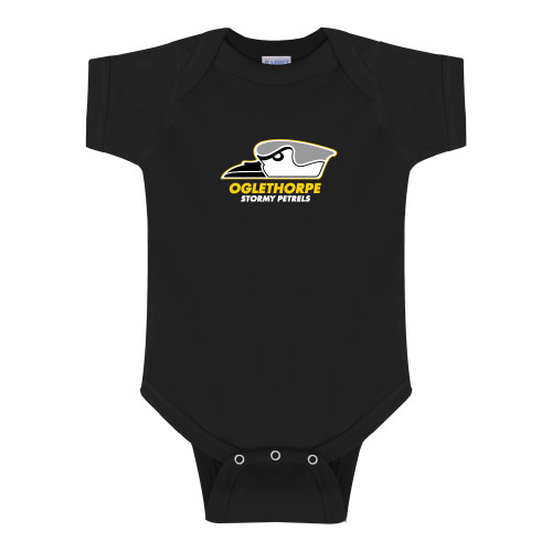  Black Infant Onesie - Primary Athletics Logo