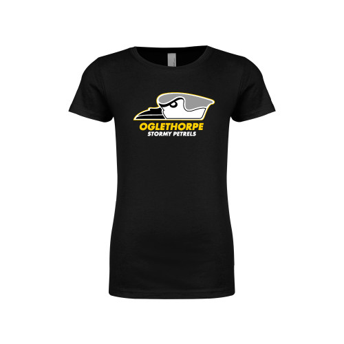  Next Level Girls Black Fashion Fit T Shirt - Primary Athletics Logo