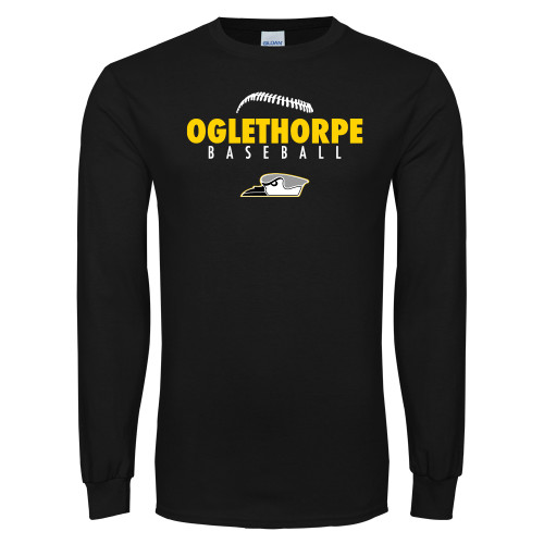  Black Long Sleeve T Shirt - Baseball Seams