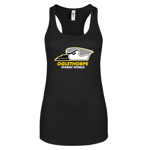  Next Level Womens Black Racerback Tank  - Primary Athletics Logo