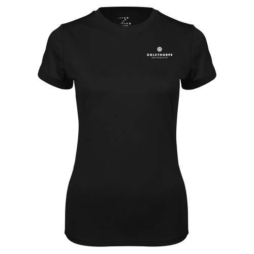  Womens Black Performance Tee - Primary University Logo