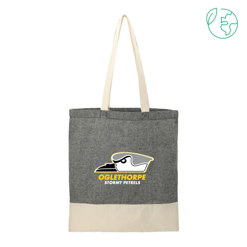  Split Recycled Black Cotton Twill Convention Tote - Primary Athletics Logo