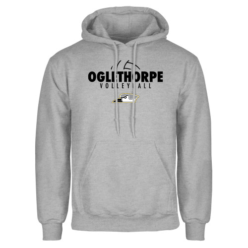  Grey Fleece Hoodie - Abstract Volleyball