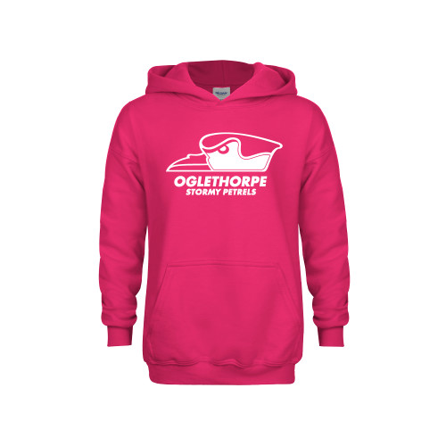  Youth Hot Pink Fleece Hoodie - Primary Athletics Logo