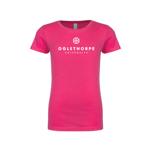  Next Level Girls Fuchsia Fashion Fit T Shirt - Primary University Logo