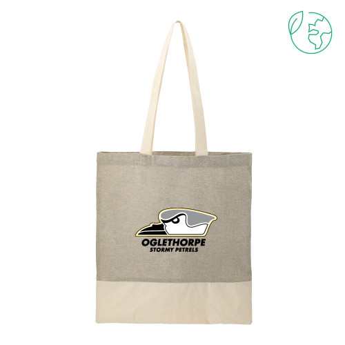  Split Recycled Grey Cotton Twill Convention Tote - Primary Athletics Logo