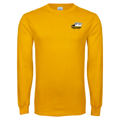  Gold Long Sleeve T Shirt - Primary Athletics Logo