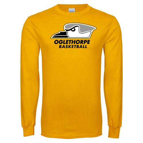  Gold Long Sleeve T Shirt - Basketball