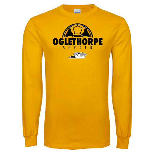  Gold Long Sleeve T Shirt - Soccer Ball