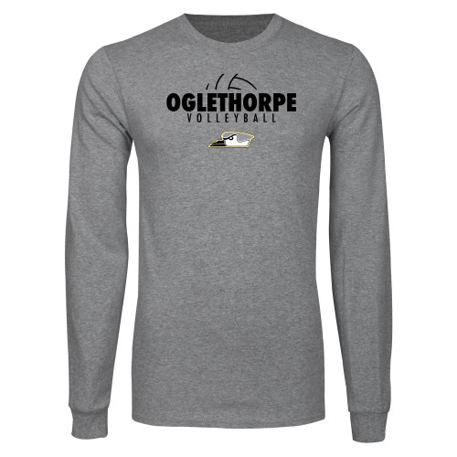  Grey Long Sleeve T Shirt - Abstract Volleyball