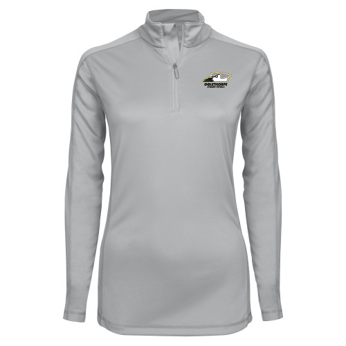  Syntrel Womens Platinum Interlock 1/4 Zip - Primary Athletics Logo