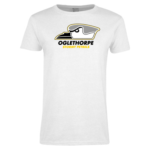  Womens White Short Sleeve Tee - Primary Athletics Logo