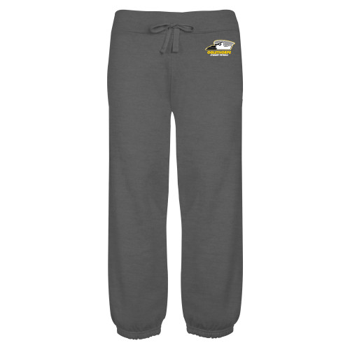  ENZA Womens Dark Heather Banded Fleece Capri - Primary Athletics Logo
