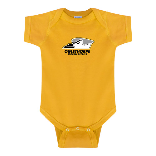  Gold Infant Onesie - Primary Athletics Logo