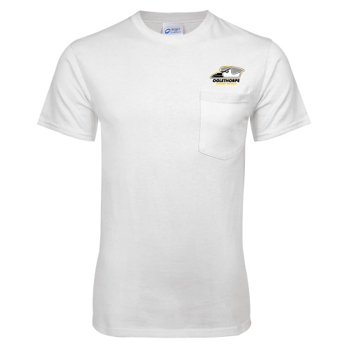  White T-Shirt w/Pocket - Primary Athletics Logo