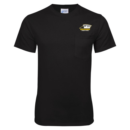  Black T Shirt w/Pocket - Primary Athletics Logo
