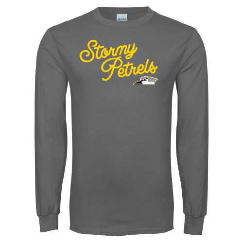  Charcoal Long Sleeve T Shirt - Fancy Script