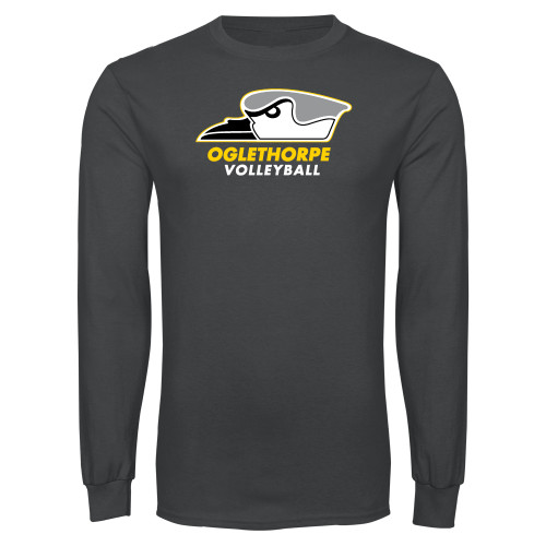  Charcoal Long Sleeve T Shirt - Volleyball